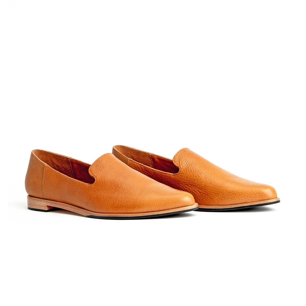 Patina Pointed Flat Loafers, butter soft.